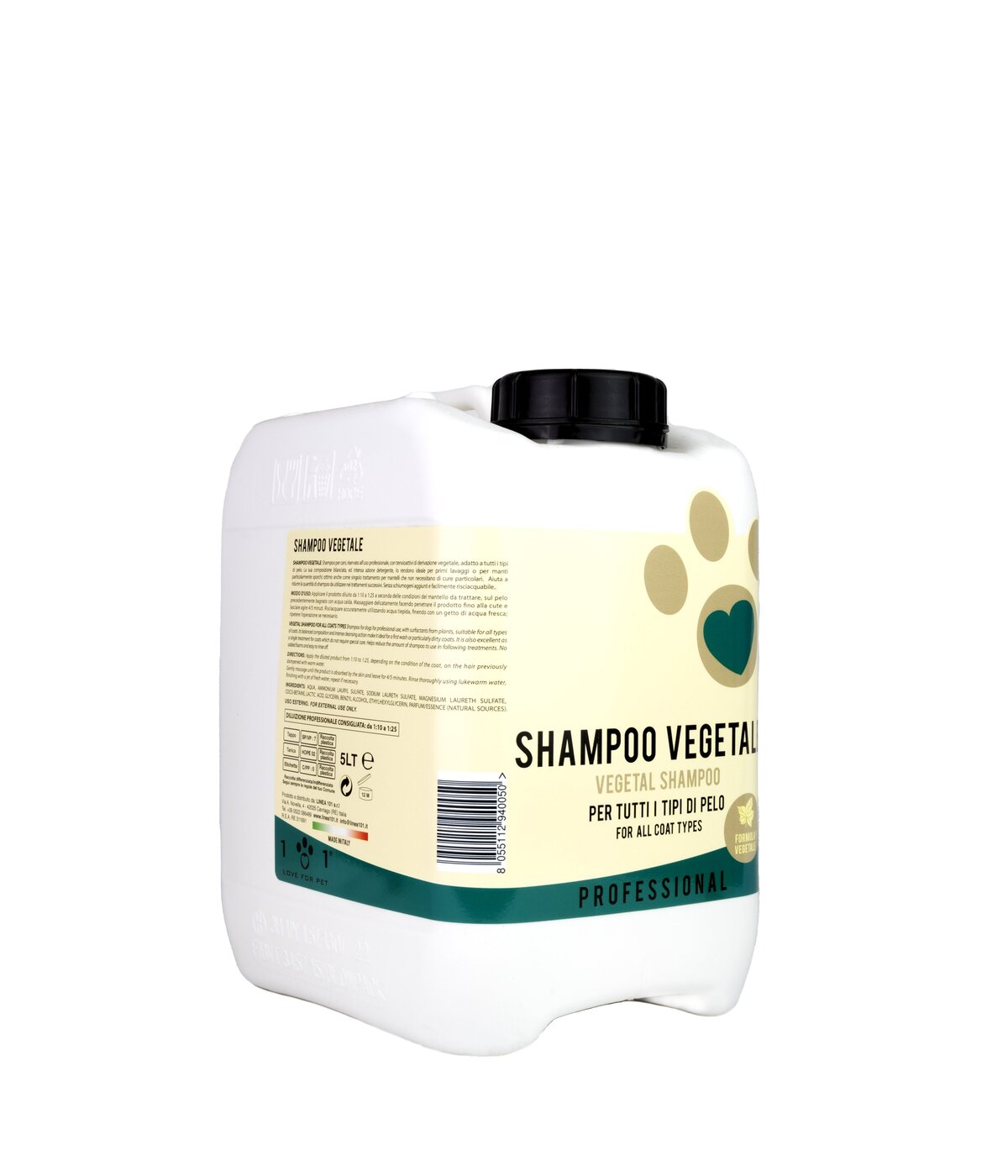 Champú vegetal Linea 101 para todo tipo de cabello y uso profesional