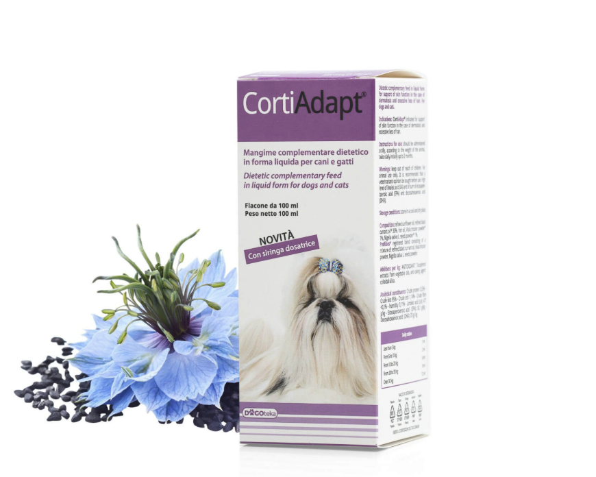 CortiAdapt. Para perros y gatos. Picor, enrojecimiento y piel sensible.