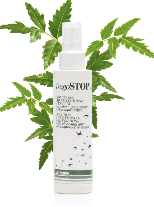 DogoStop Spray. Protección natural diaria para perros y gatos.