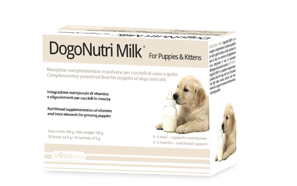 Dogonutri Milk. Alimento complementario en polvo para perros y gatos.